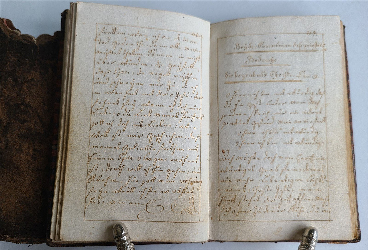 18th CENTURY GERMAN MANUSCRIPT PRAYER BOOK 141 pages ANTIQUE HAND WRITTEN