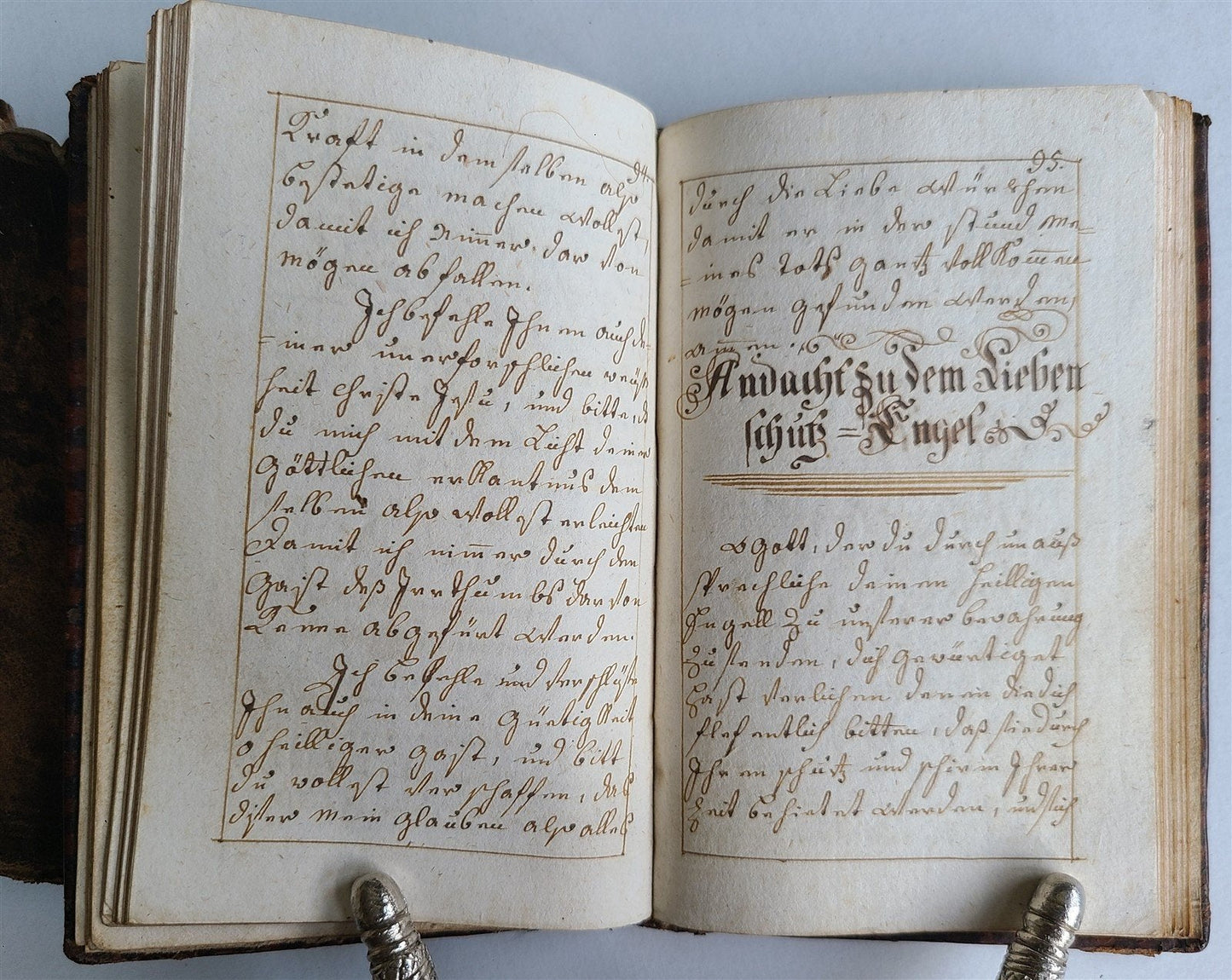 18th CENTURY GERMAN MANUSCRIPT PRAYER BOOK 141 pages ANTIQUE HAND WRITTEN