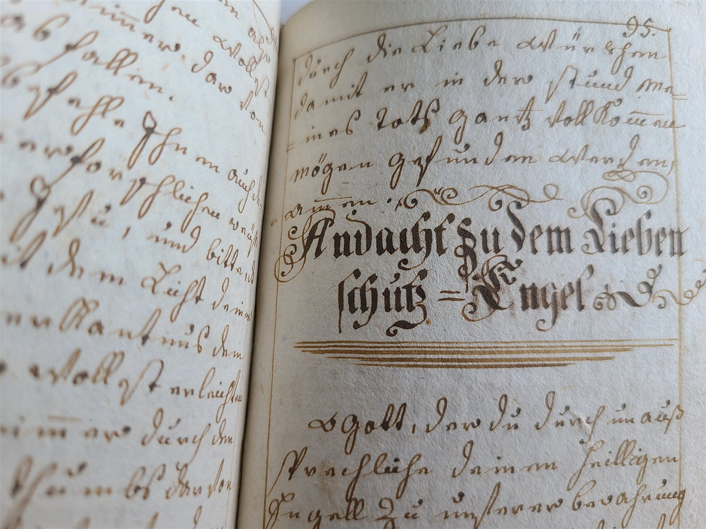 18th CENTURY GERMAN MANUSCRIPT PRAYER BOOK 141 pages ANTIQUE HAND WRITTEN