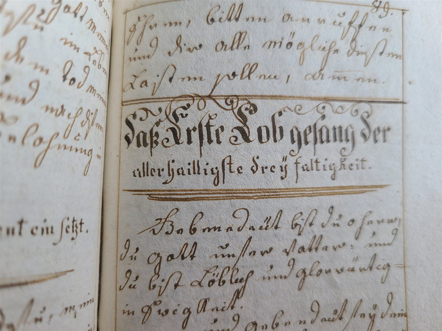 18th CENTURY GERMAN MANUSCRIPT PRAYER BOOK 141 pages ANTIQUE HAND WRITTEN