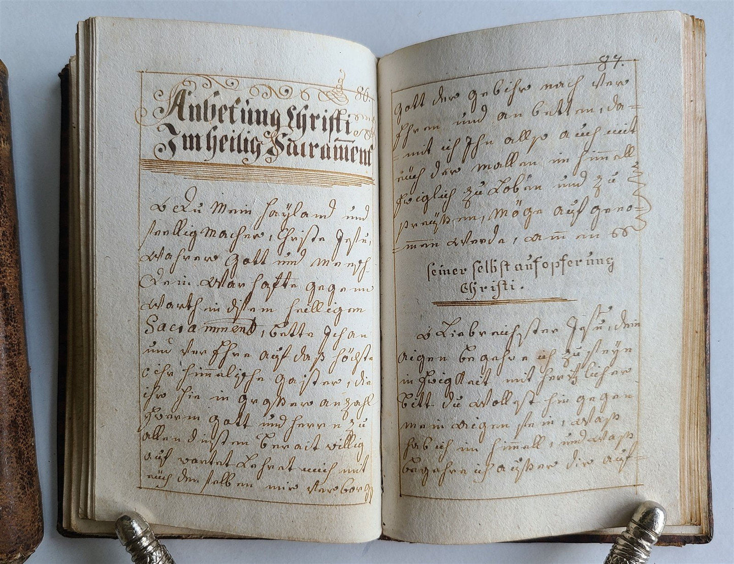 18th CENTURY GERMAN MANUSCRIPT PRAYER BOOK 141 pages ANTIQUE HAND WRITTEN