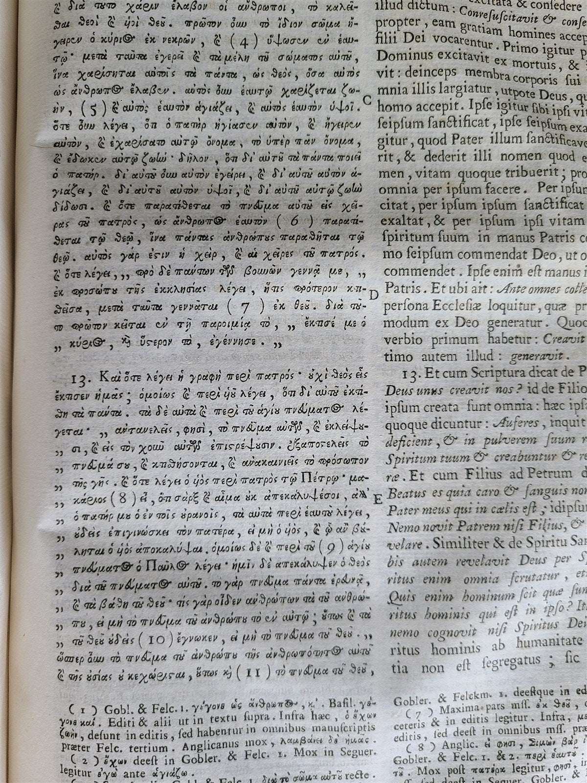1777 ATHANASIUS of ALEXANDRIA 2 VOLUMES PIGKIN BOUND FOLIO antique w/ MAP