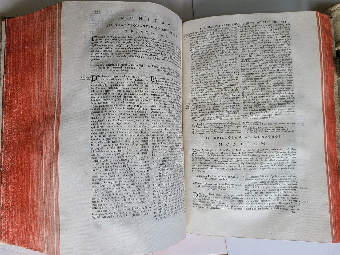 1777 ATHANASIUS of ALEXANDRIA 2 VOLUMES PIGKIN BOUND FOLIO antique w/ MAP