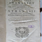 1777 ATHANASIUS of ALEXANDRIA 2 VOLUMES PIGKIN BOUND FOLIO antique w/ MAP
