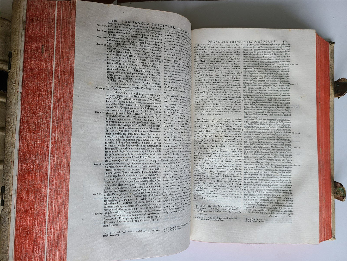 1777 ATHANASIUS of ALEXANDRIA 2 VOLUMES PIGKIN BOUND FOLIO antique w/ MAP