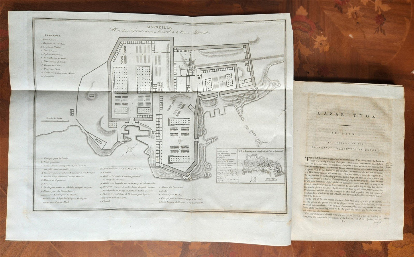 1791 AN ACCOUNT OF PRINCIPAL LAZARETTOS in EUROPE in prisons & hospitals ANTIQUE