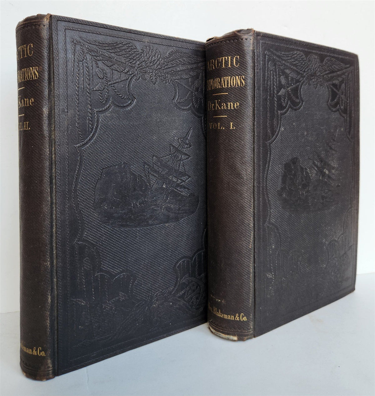 1856 ARCTIC EXPLORATIONS in 1853-55 ELISHA KENT KANE antique GRINNELL EXPEDITION