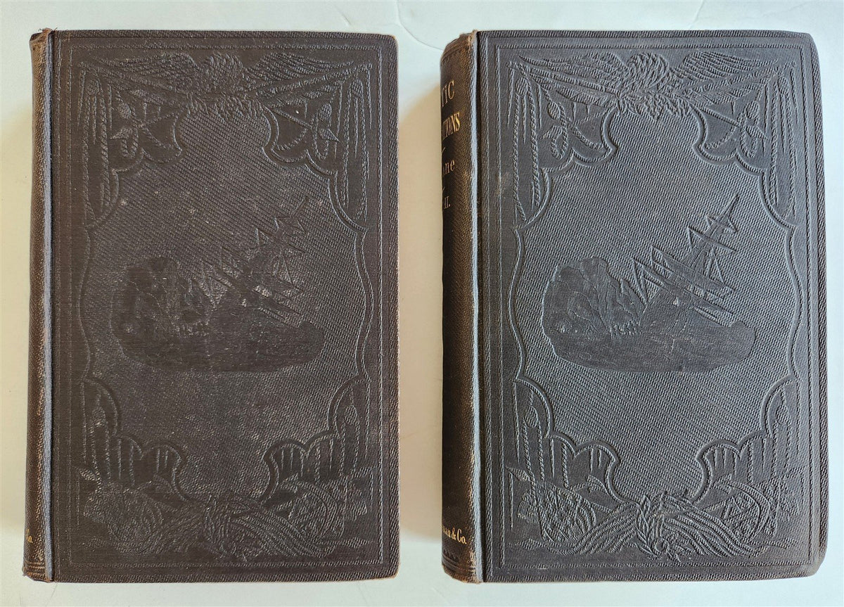 1856 ARCTIC EXPLORATIONS in 1853-55 ELISHA KENT KANE antique GRINNELL EXPEDITION