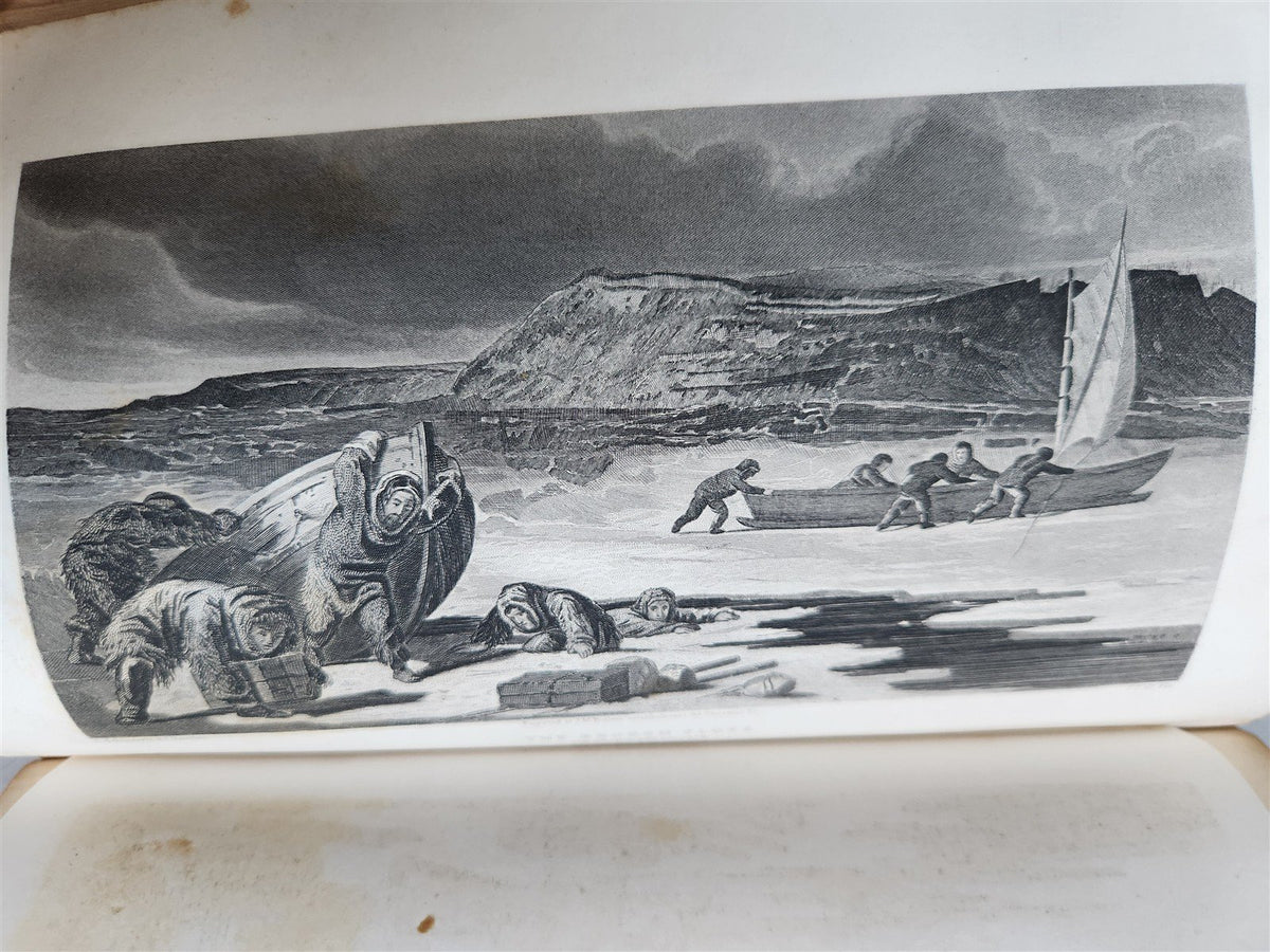 1856 ARCTIC EXPLORATIONS in 1853-55 ELISHA KENT KANE antique GRINNELL EXPEDITION