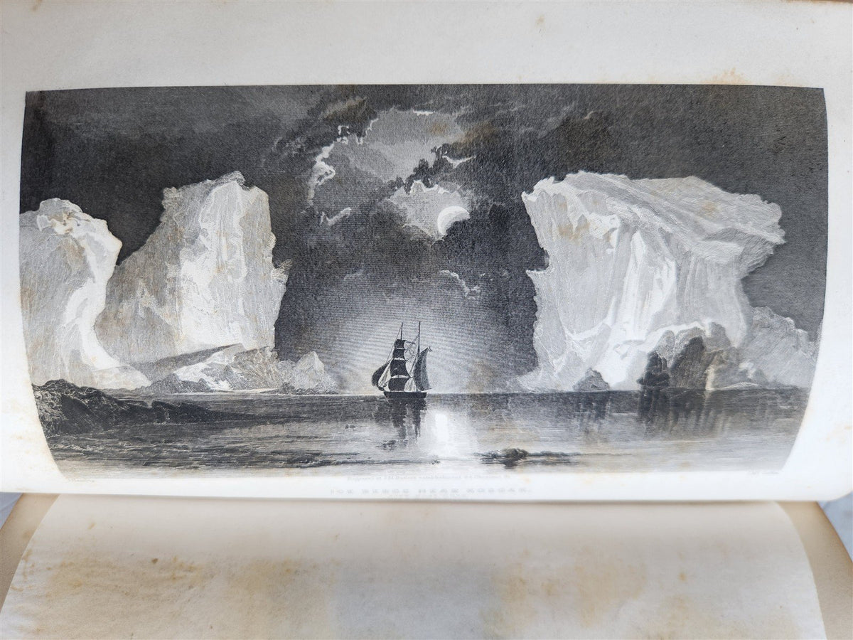 1856 ARCTIC EXPLORATIONS in 1853-55 ELISHA KENT KANE antique GRINNELL EXPEDITION
