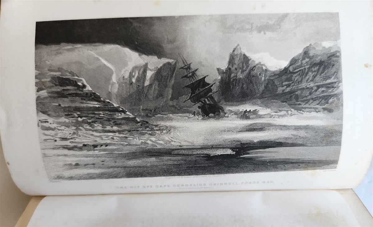 1856 ARCTIC EXPLORATIONS in 1853-55 ELISHA KENT KANE antique GRINNELL EXPEDITION