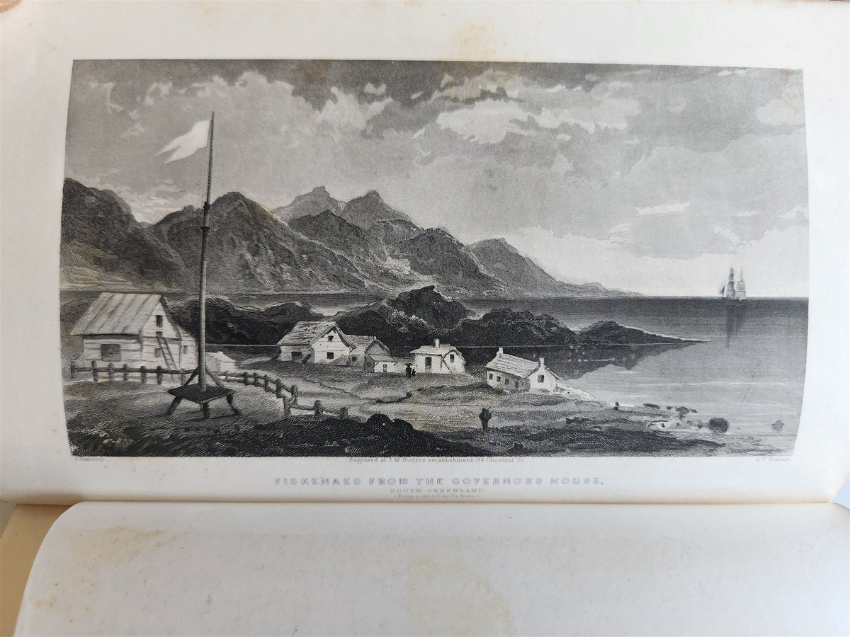 1856 ARCTIC EXPLORATIONS in 1853-55 ELISHA KENT KANE antique GRINNELL EXPEDITION