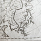 1785 RUSSIAN EMPIRE Discoveries between Asia and North America antique MAP