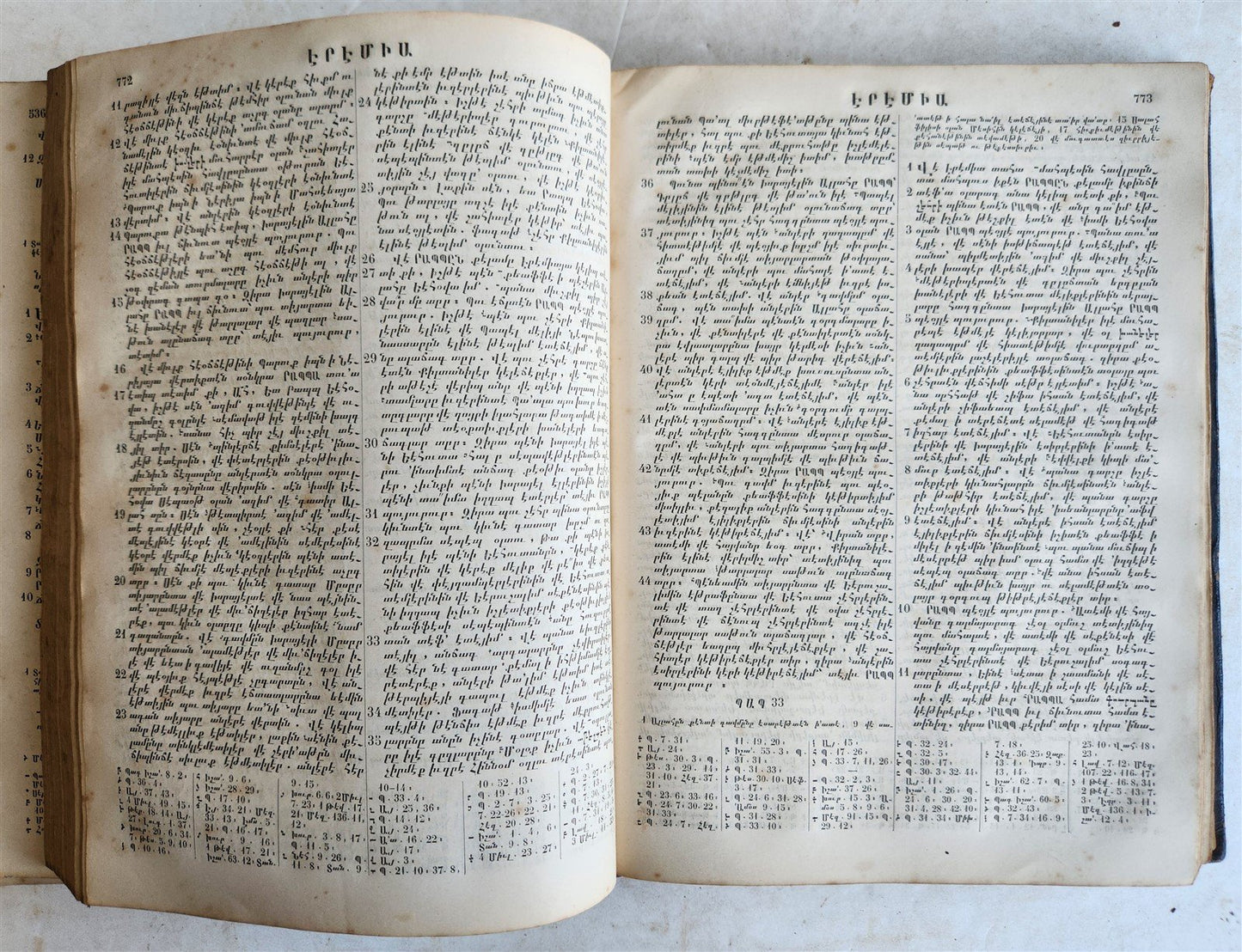 1880 ARMENIAN BIBLE RARE antique OLD AND NEW TESTAMENT