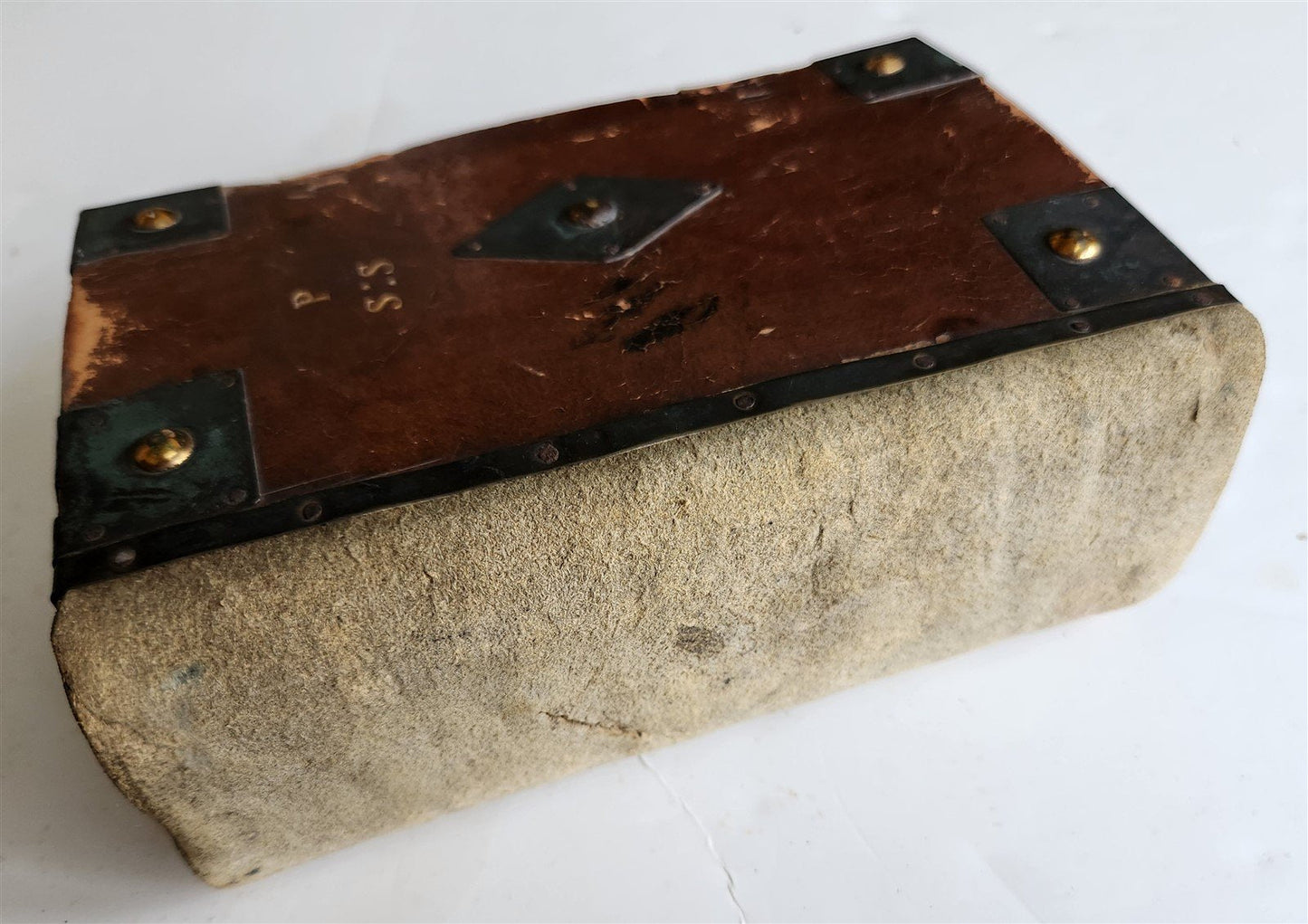 1801 BOOK of COMMON PRAYER in ENGLISH w/ METAL FITTINGS & CLASPS antique