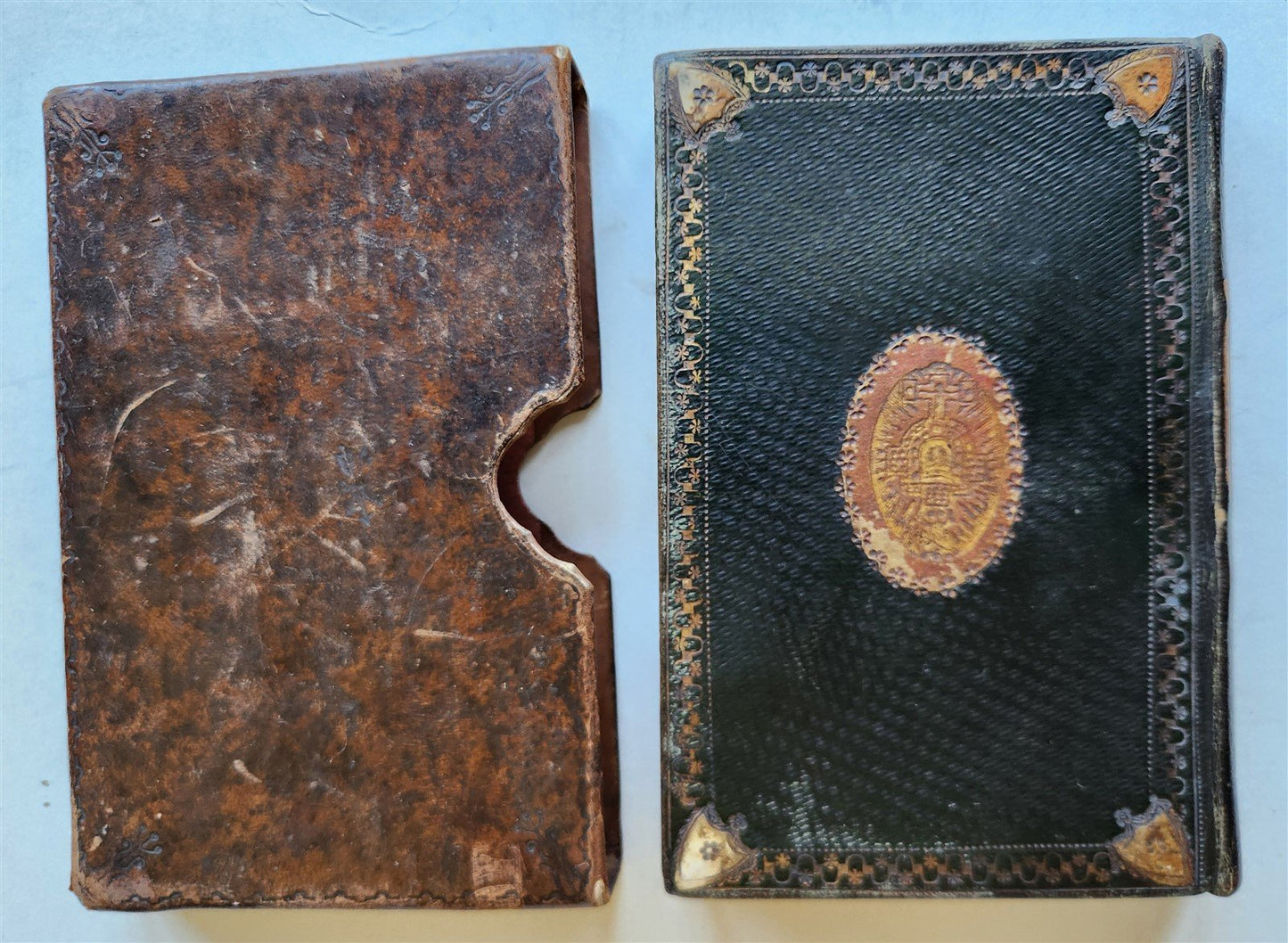 1800s GERMAN MANUSCRIPT PRAYER BOOK ILLUSTRATED antique 180 leaves