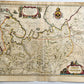 1640 MAP of RUSSIA by WILLEM BLAEU antique AUTHENTIC hand colored MOSCOVIA