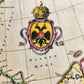 1640 MAP of RUSSIA by WILLEM BLAEU antique AUTHENTIC hand colored MOSCOVIA