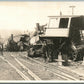 RAILROAD railway TRAIN WRECK MONTVILLE CT 1906 ANTIQUE REAL PHOTO POSTCARD RPPC