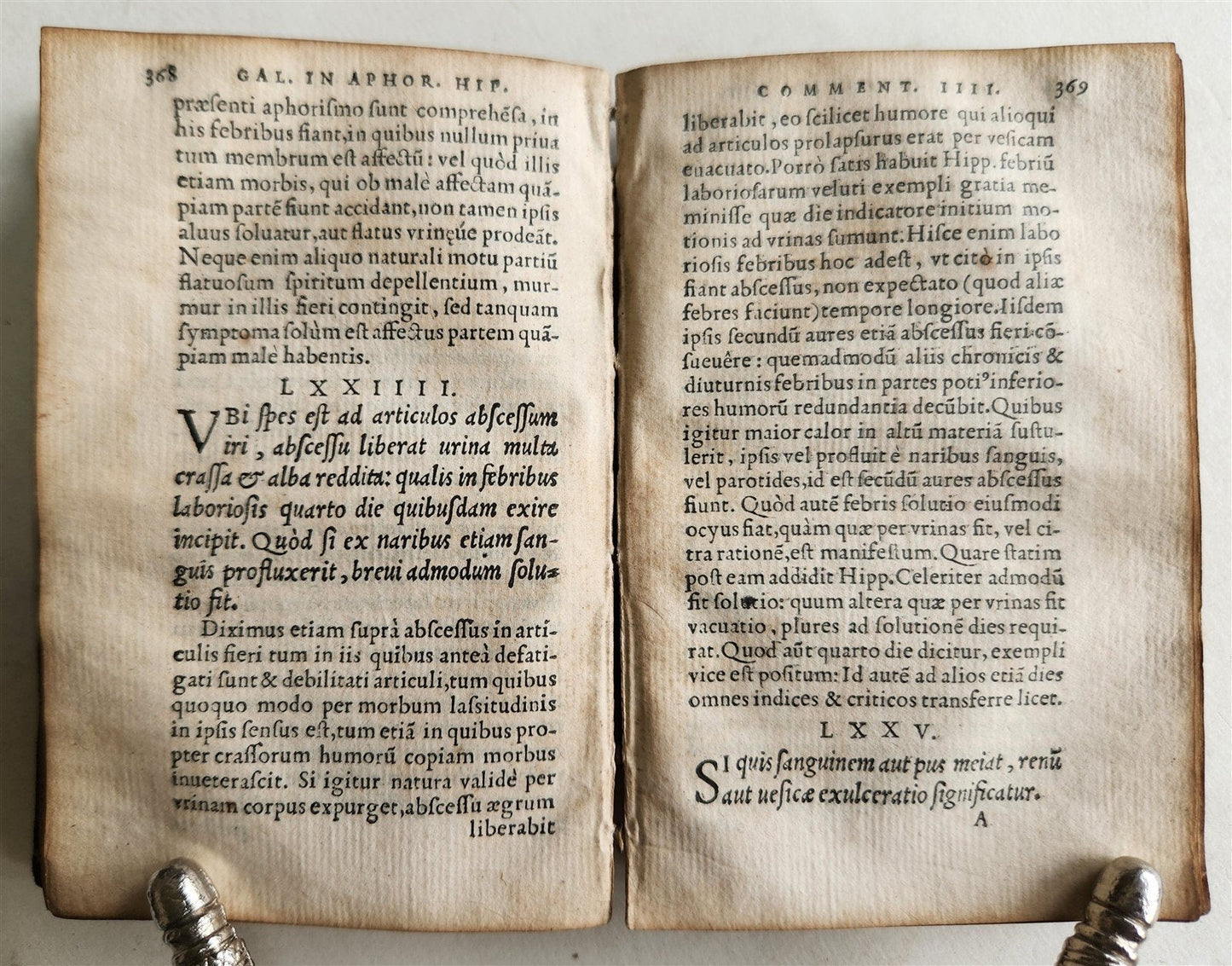 1554 GALEN medical APHORISMS of HIPPOCRATES antique 16th CENTURY