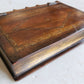 BOOK SHAPE WOODEN BOX SAFE CONTAINER vintage
