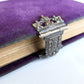 1909 AMERICAN HYMNAL in GERMAN antique VELVET BINDING w/ SILVER DECORATIONS