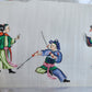 lot of 7 CHINESE WATERCOLOR PITH PAPER PAINTINGS antique 19th century