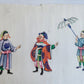 lot of 7 CHINESE WATERCOLOR PITH PAPER PAINTINGS antique 19th century