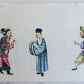 lot of 7 CHINESE WATERCOLOR PITH PAPER PAINTINGS antique 19th century