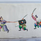 lot of 7 CHINESE WATERCOLOR PITH PAPER PAINTINGS antique 19th century