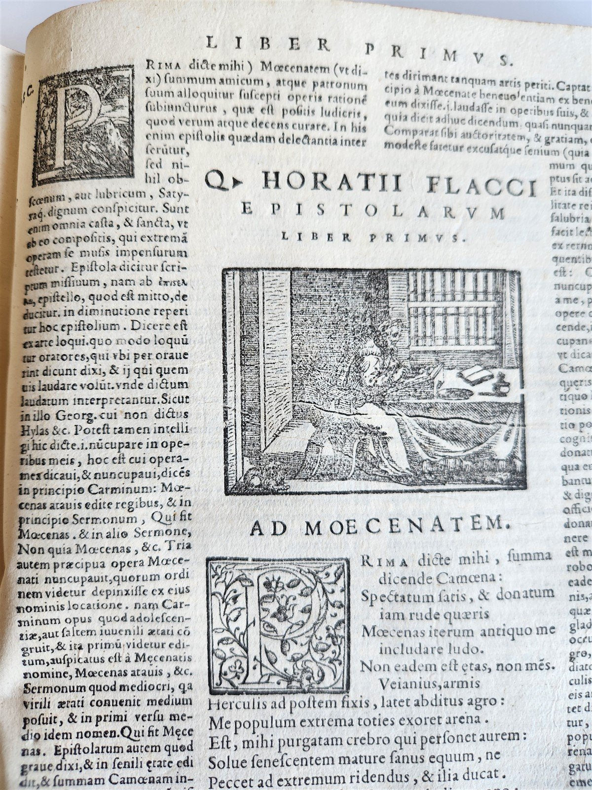 1576 HORACE POETRY antique 16th century folio ILLUSTRATED
