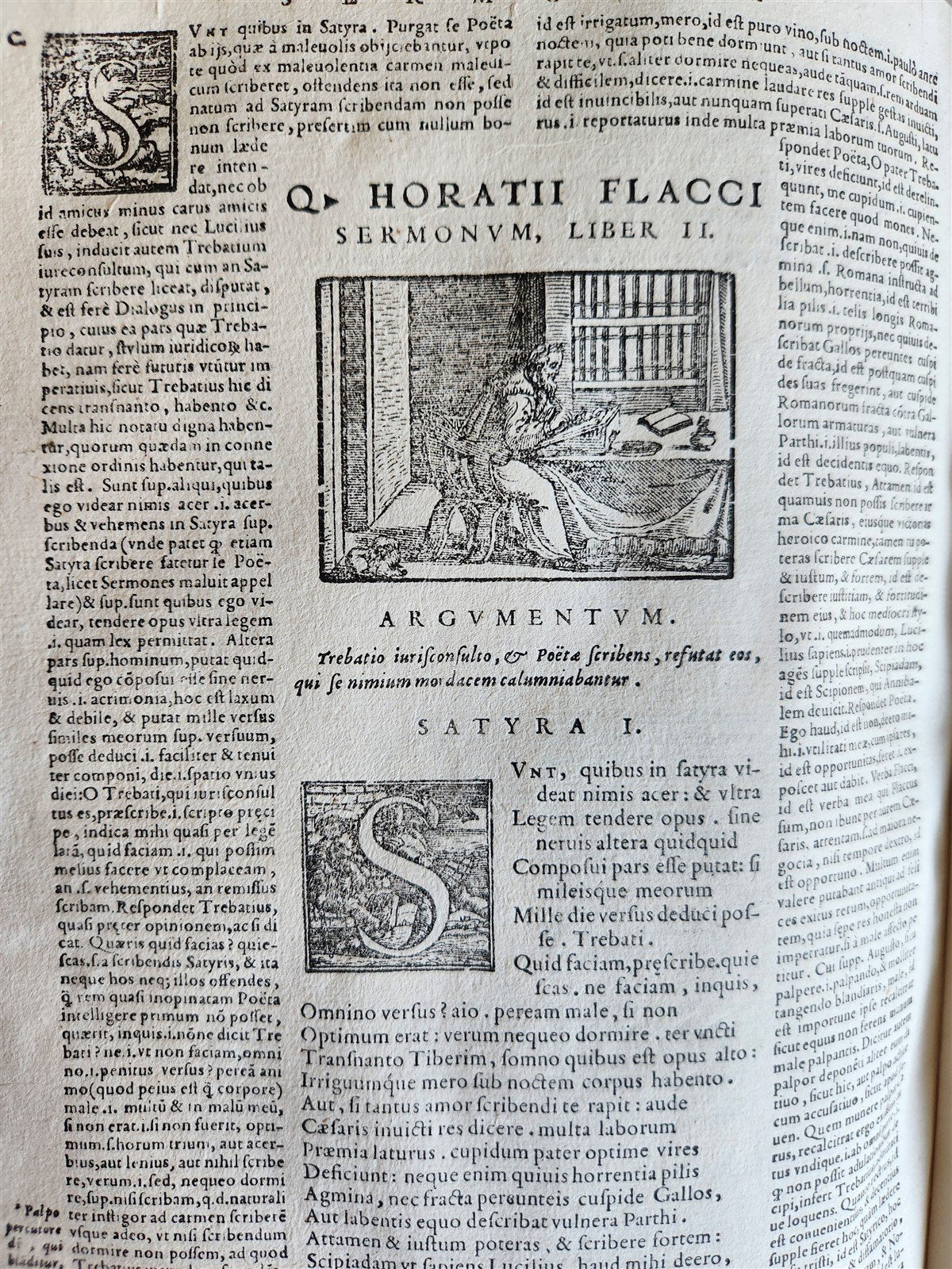 1576 HORACE POETRY antique 16th century folio ILLUSTRATED
