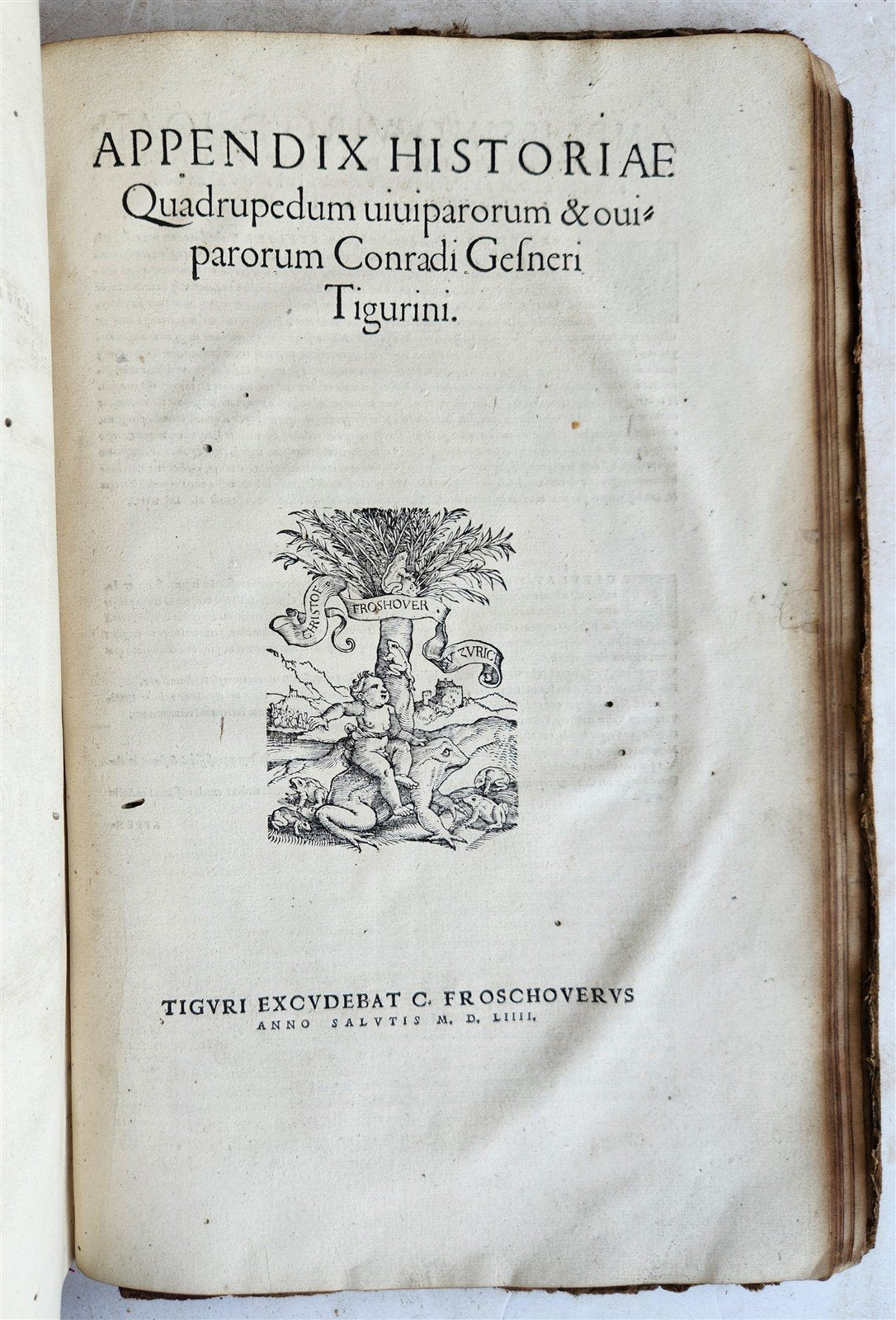 1551 HISTORIA ANIMALIUM by CONRAD GESSNER antique ILLUSTRATED 16th century FOLIO