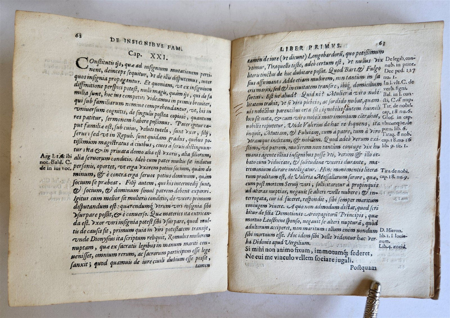1576 POMPEO ROCCHI - COATS OF ARMS NOBILITY LAW antique De insignibus familiarum