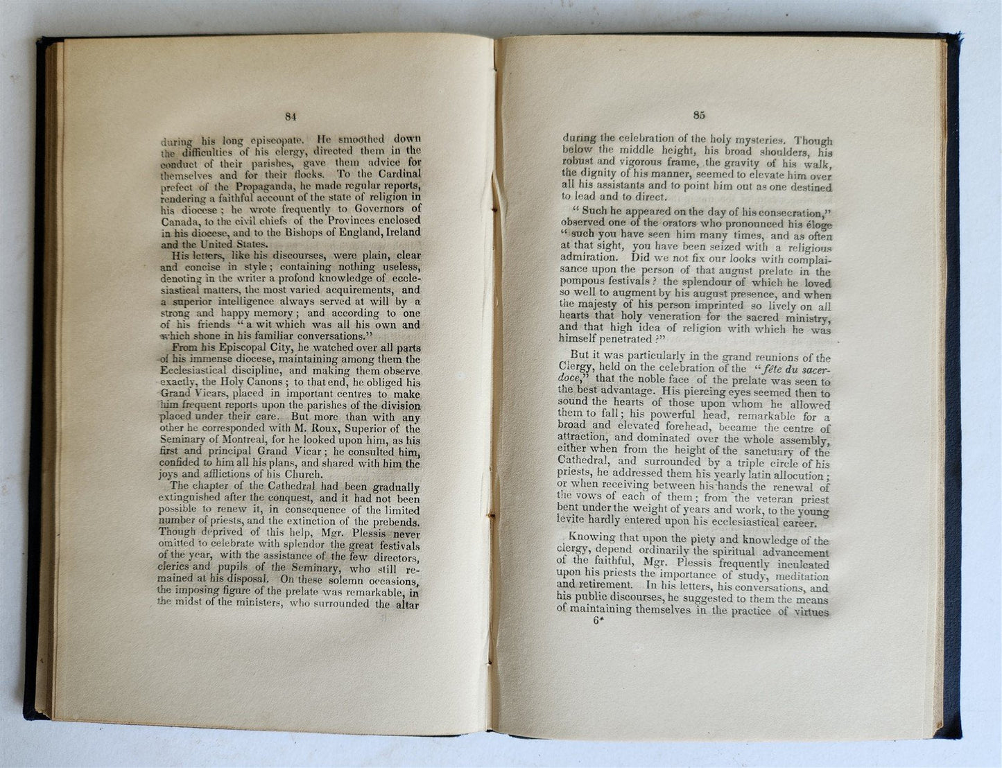 1864 JOSEPH-OCTAVE PLESSIS BISHOP of QUEBEC BIOGRAPHICAL NOTICE antique