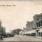 BANGOR WI COMMERCIAL STREET ANTIQUE POSTCARD