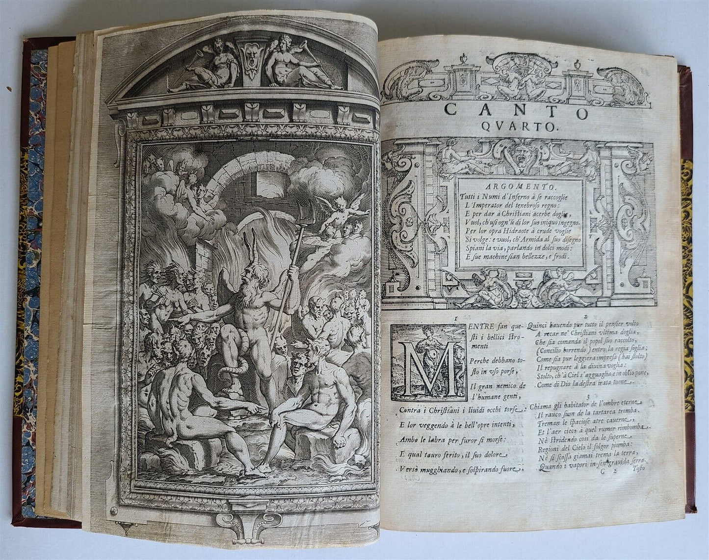 1617 TORQUATO TASSO La Gerusalemme liberata AMAZINGLY ILLUSTRATED antique FOLIO