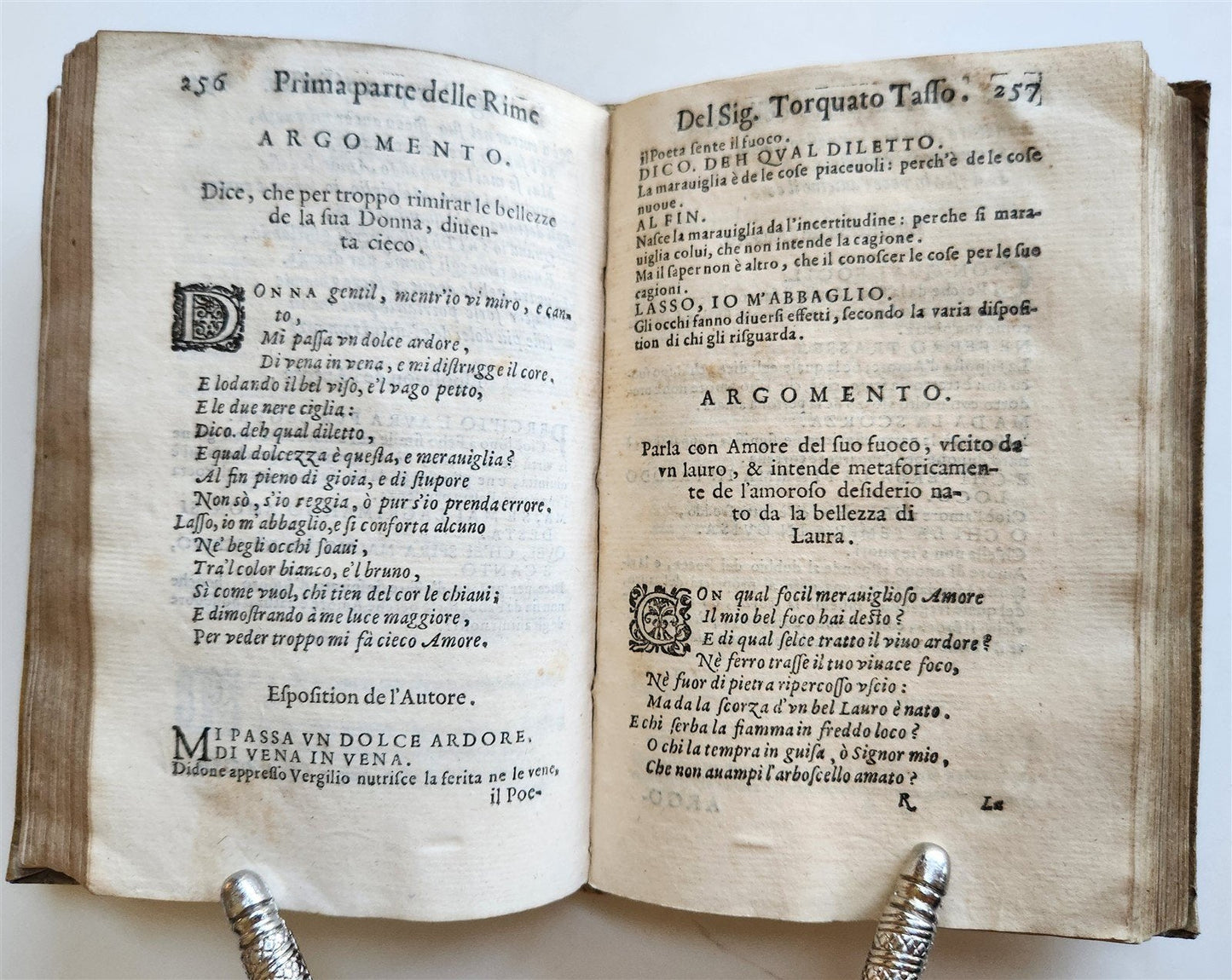 1592 POETRY by TORQUATO TASSO antique vellum bound 16th CENTURY