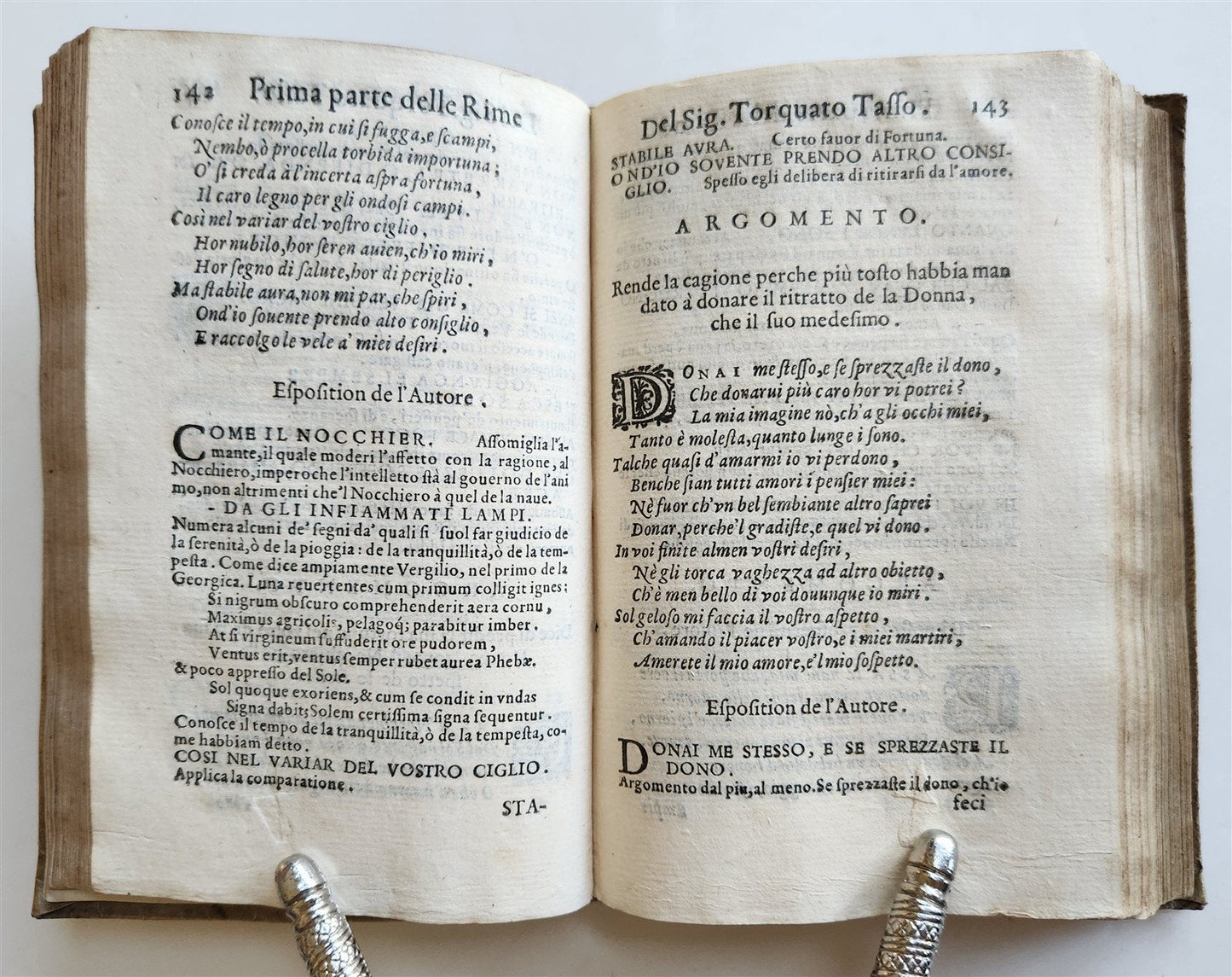 1592 POETRY by TORQUATO TASSO antique vellum bound 16th CENTURY