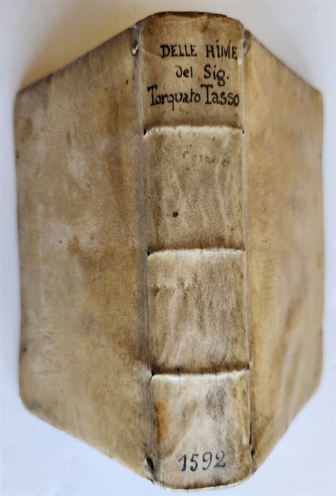 1592 POETRY by TORQUATO TASSO antique vellum bound 16th CENTURY