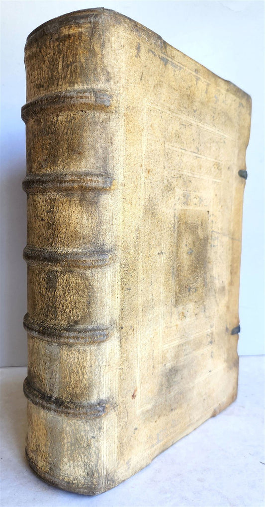 1600 JESUIT PRIEST GEORG SCHERER WRITINGS antique FOLIO pigskin 16th CENTURY