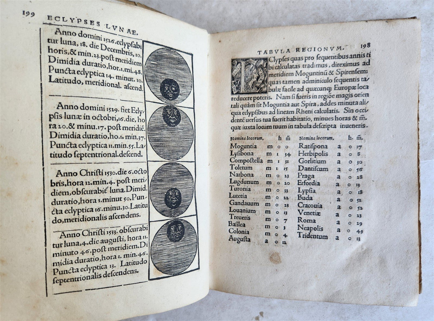 1527 SEBASTIAN MUNSTER Kalendarium Hebraicum antique ILLUSTRATED HEBREW CALENDAR