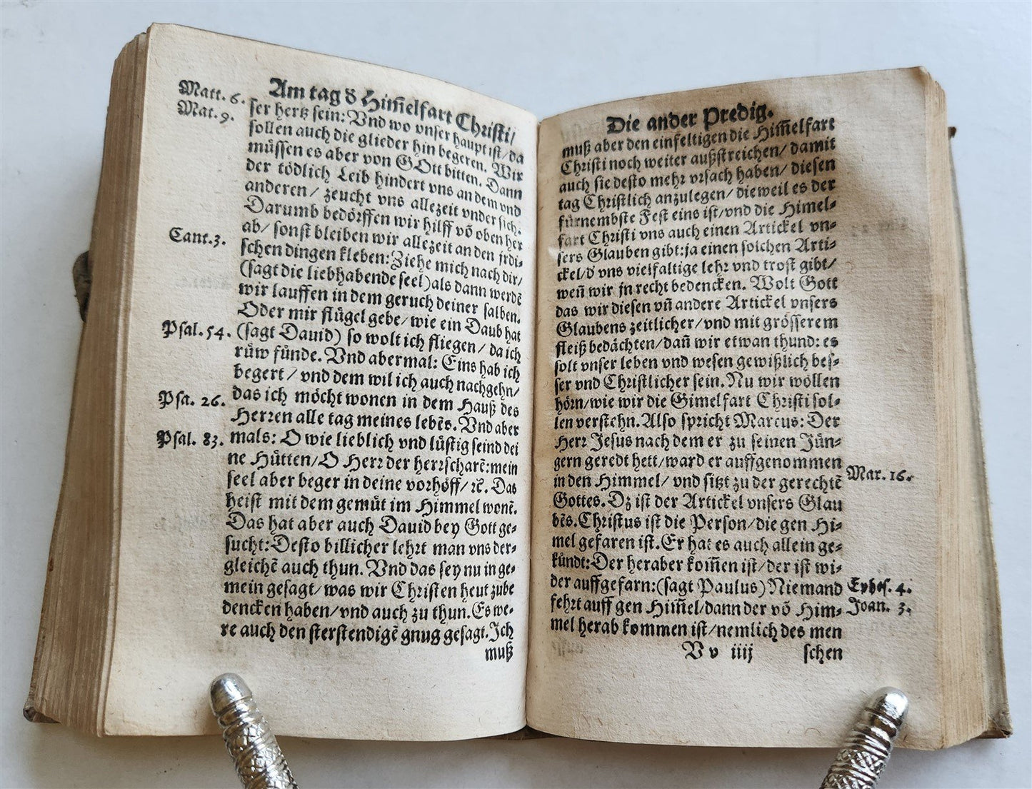 1572 SERMONS by Johann Wild in GERMAN antique PIGSKIN BINDING 16th CENTURY