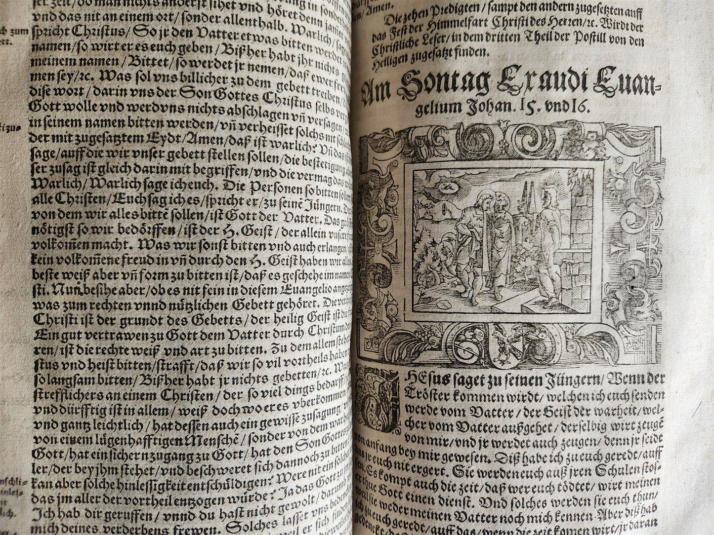 1569 SERMONS by WILD ILLUSTRATED PIGSKIN FOLIO antique BANNED by CHURCH