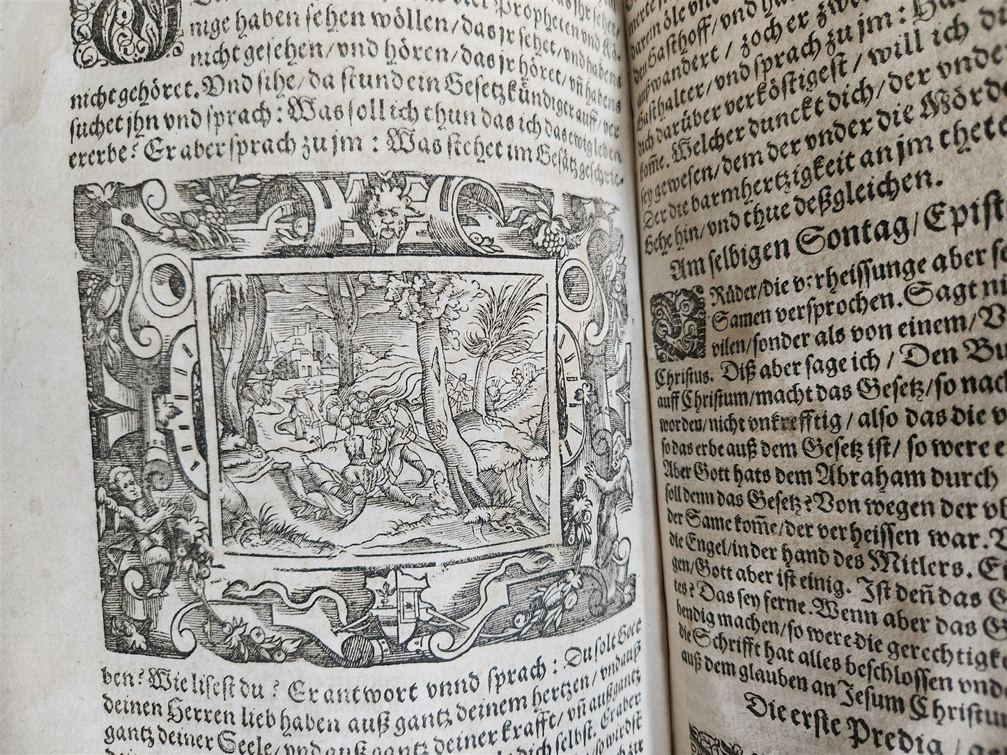 1569 SERMONS by WILD ILLUSTRATED PIGSKIN FOLIO antique BANNED by CHURCH