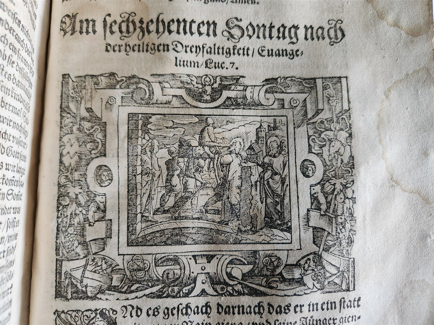 1569 SERMONS by WILD ILLUSTRATED PIGSKIN FOLIO antique BANNED by CHURCH