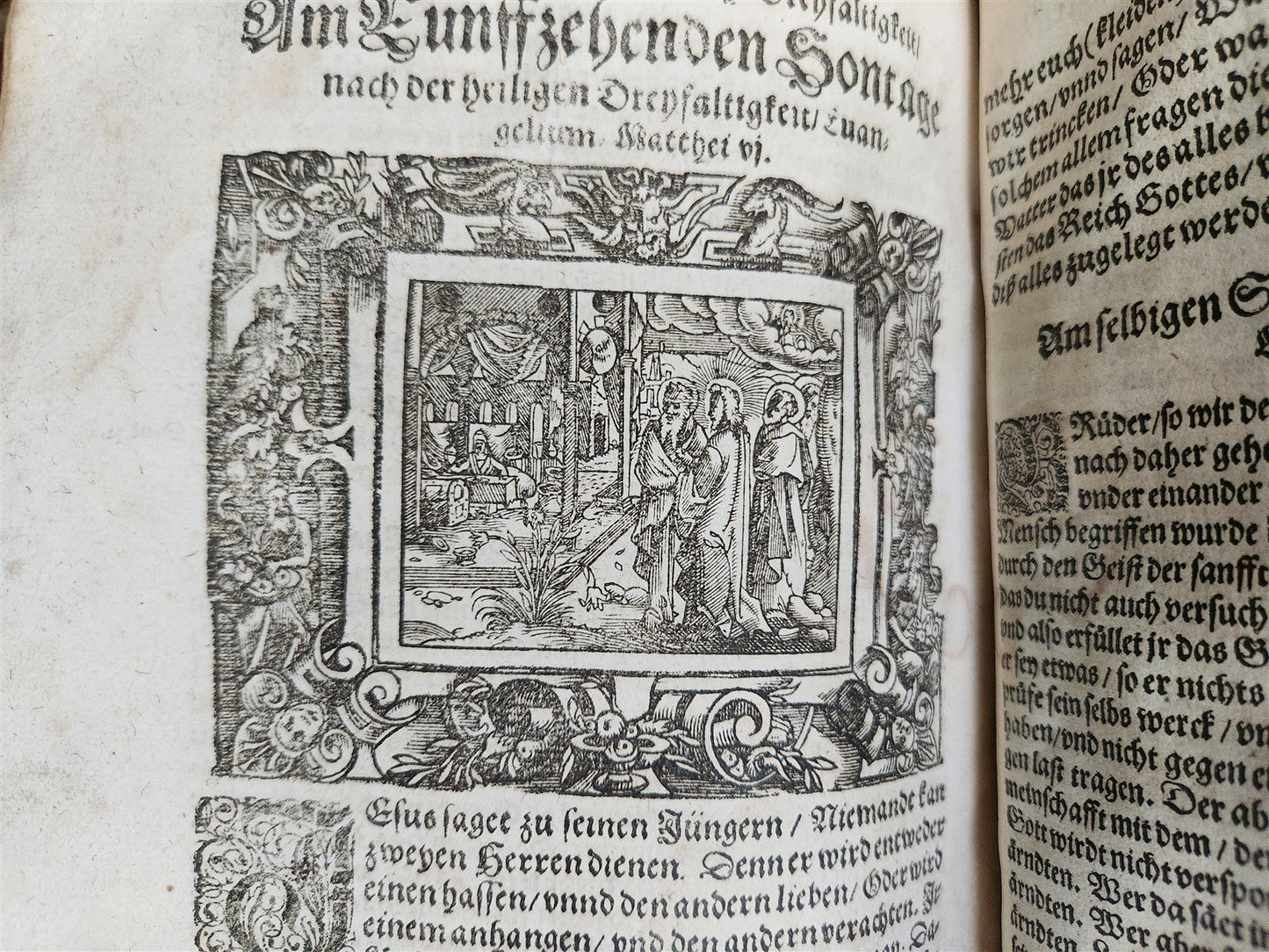 1569 SERMONS by WILD ILLUSTRATED PIGSKIN FOLIO antique BANNED by CHURCH