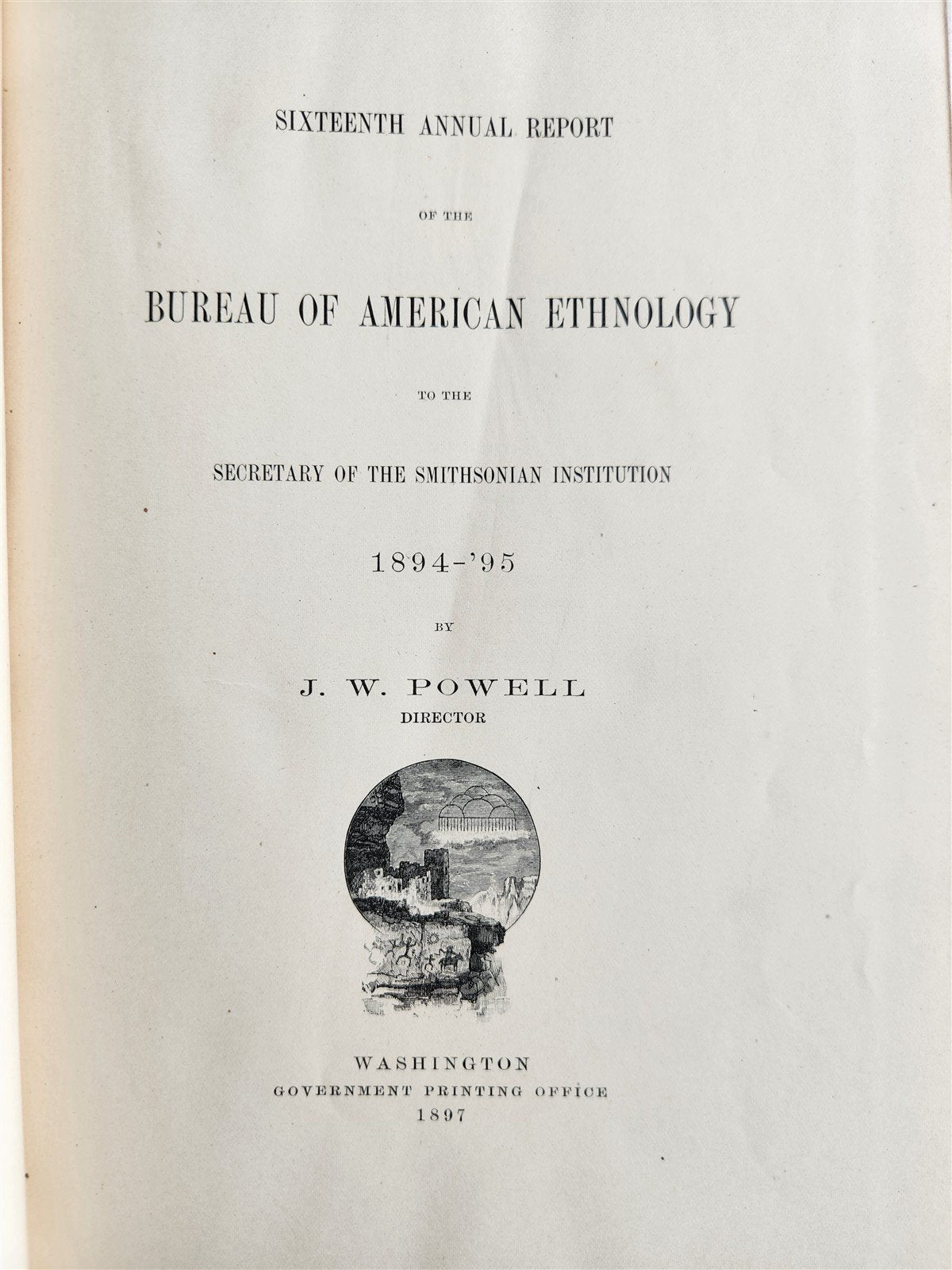1894-95 AMERICAN ETHNOLOGY REPORT antique ILLUSTRATED