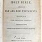 1855 BIBLE in ENGLISH antique AMERICANA personalized cover OLD & NEW TESTAMENT