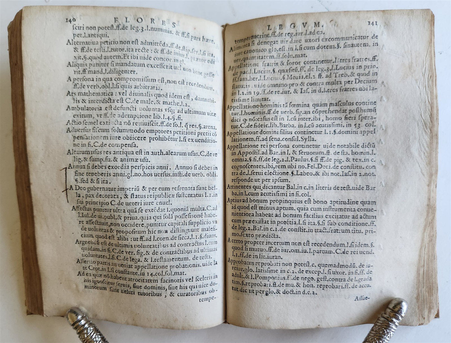 1572 METHOD of READING ABBREVIATIONS in CIVIL & CANON LAW antique VELLUM BOUND